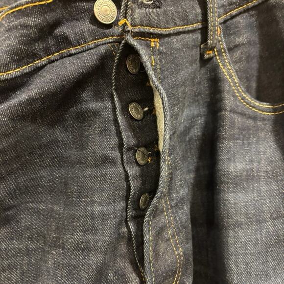 LEVI’S Men’s 501 Dark Wash Button-Fly Jeans, W40 L30 - Picture 9 of 12